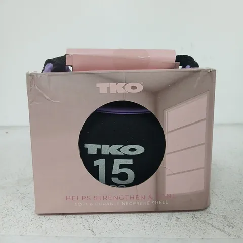 TKO 15 LB NEOPRENE DUMBBELL 