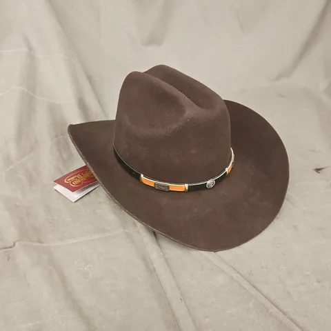GLADWIN BOND COWBOY HAT IN BROWN, SIZE M