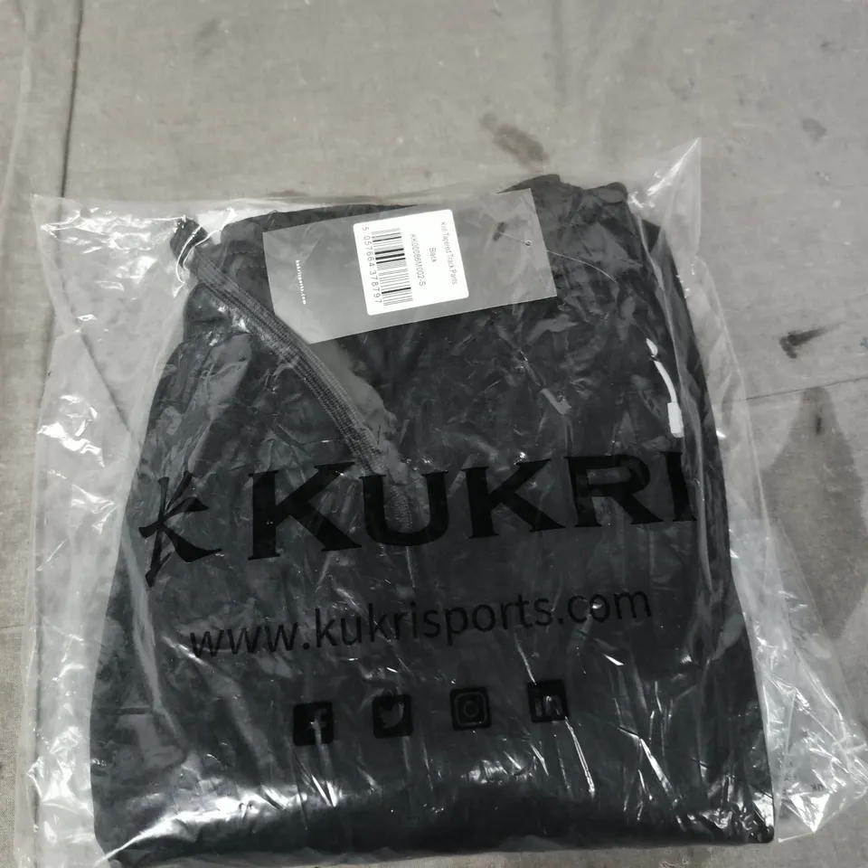 KUKRI KNIT TAPERED TRACK PANTS – BLACK, SIZE S 