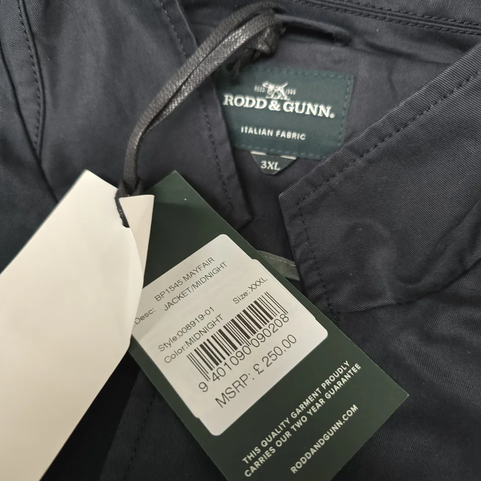 RODD & GUNN ITALIAN FABRIC JACKET – MIDNIGHT NAVY, XXXL