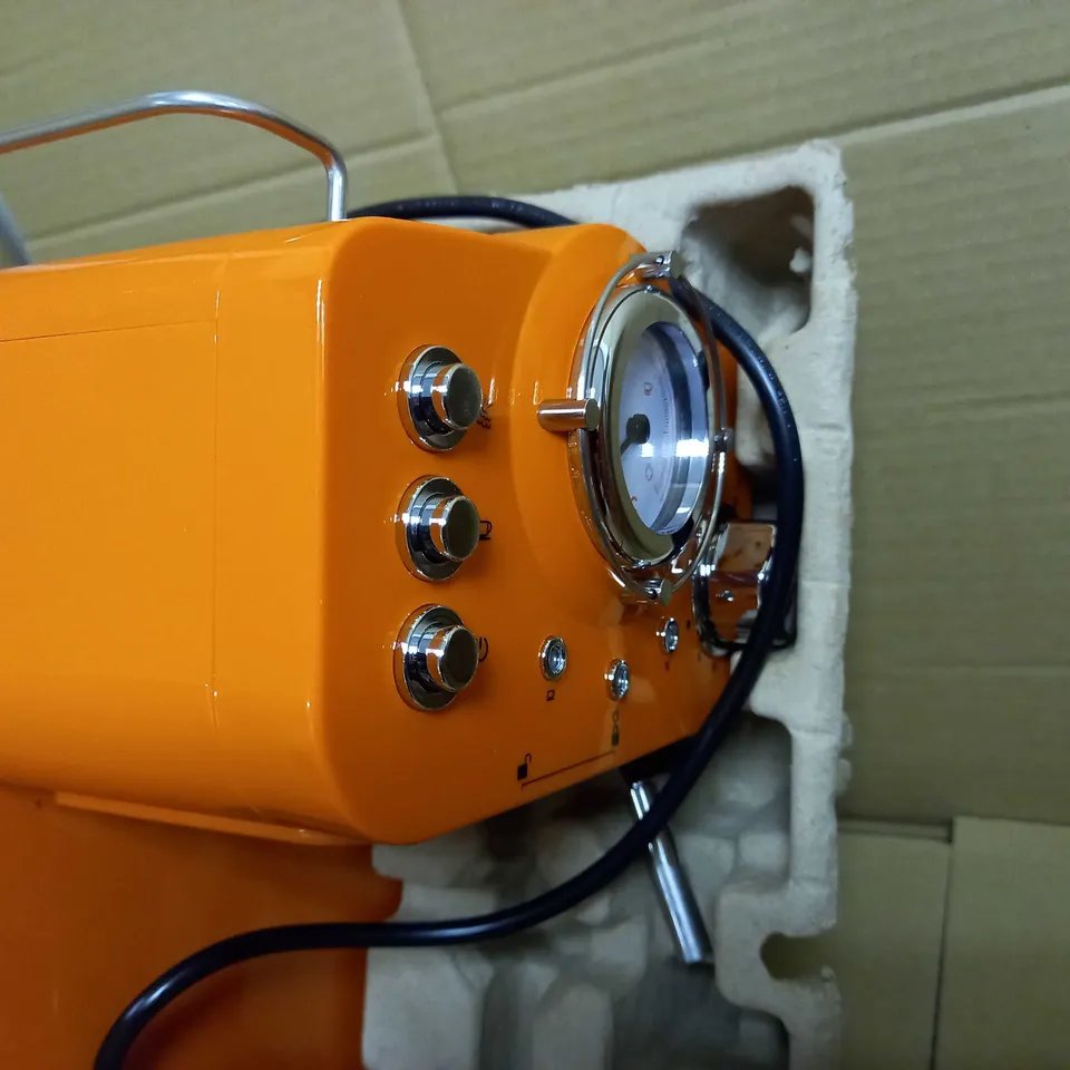 SWAN RETRO PUMP ESPRESSO COFFEE MACHINE - ORANGE