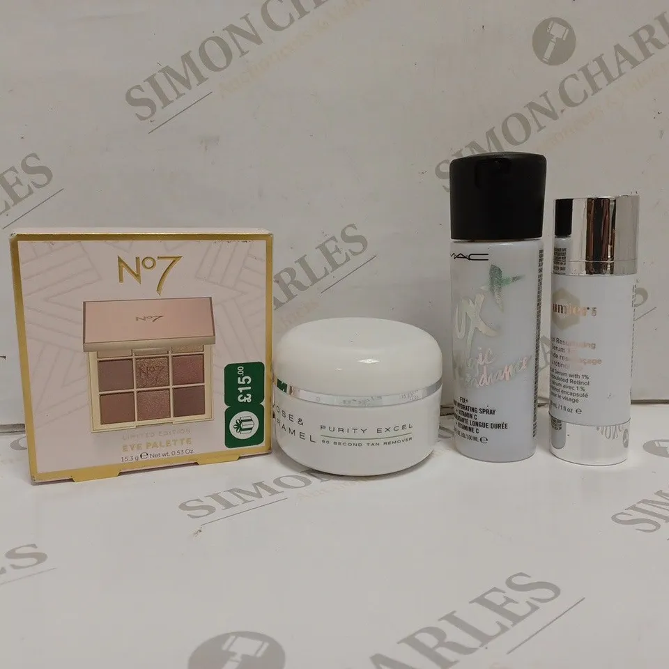 APPROXIMATELY 15 ASSORTED HEALTH AND BEAUTY PRODUCTS TO INCLUDE NO 7 LIMITED EDITION EYE PALETTE, ROSE AND CARAMEL TAN REMOVER, ALUMIER RETINOL RESURFACING SERUM