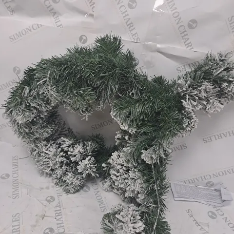 BOXED 6FT PRE LIT EMPEROR FLOCKED GARLAND