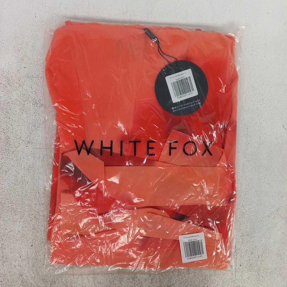 BAGGED WHITE FOX SEE YOU LATER MAXI DRESS IN AMBER BLOOM SIZE XS
