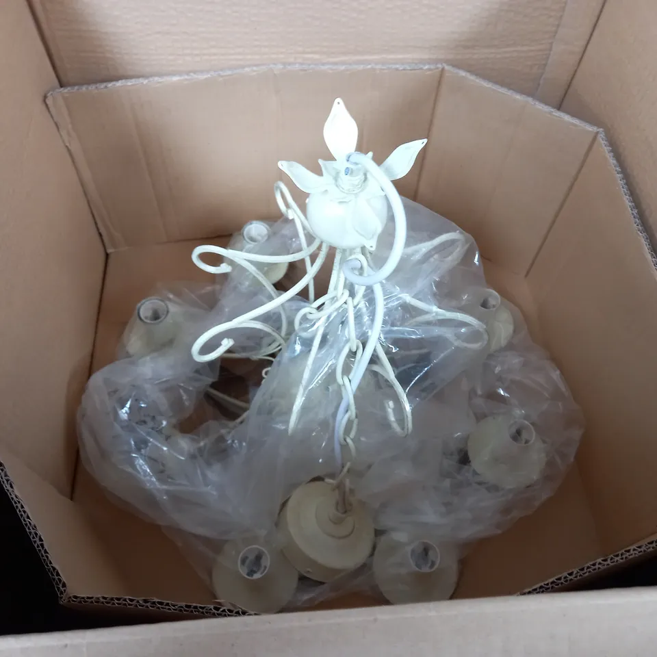 DAR LIGHTING CHELLA 8LT CHANDELIER - CREAM 