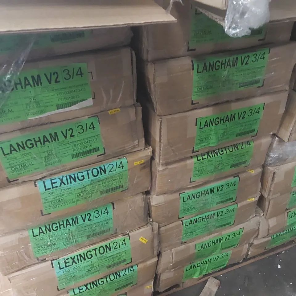 PALLET CONTAINING A VERY LARGE QUANTITY OF ASSORTED DESIGNER BED PARTS ECT