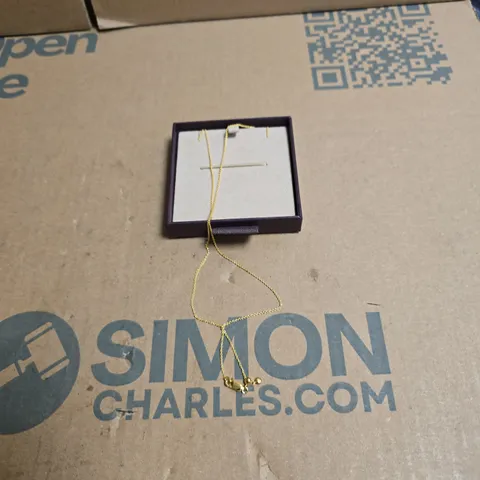 MONICA VINADER PENDANT NECKLACE – GOLD-TONE CHAIN IN PURPLE BOX