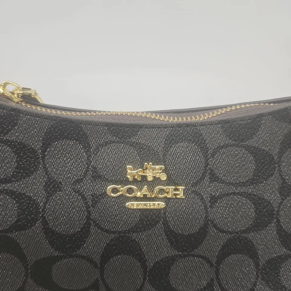 COACH SIGNATURE MONOGRAM CANVAS SHOULDER BAG
