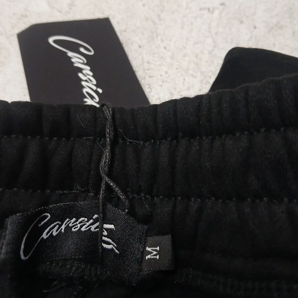 CARSICKO BLACK SWEATPANTS / JOGGERS – UK SIZE M