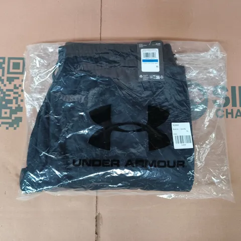 BAGGED UNDER ARMOUR RIVAL FLEECE CARGO JOGGERS IN BLACK SIZE XL