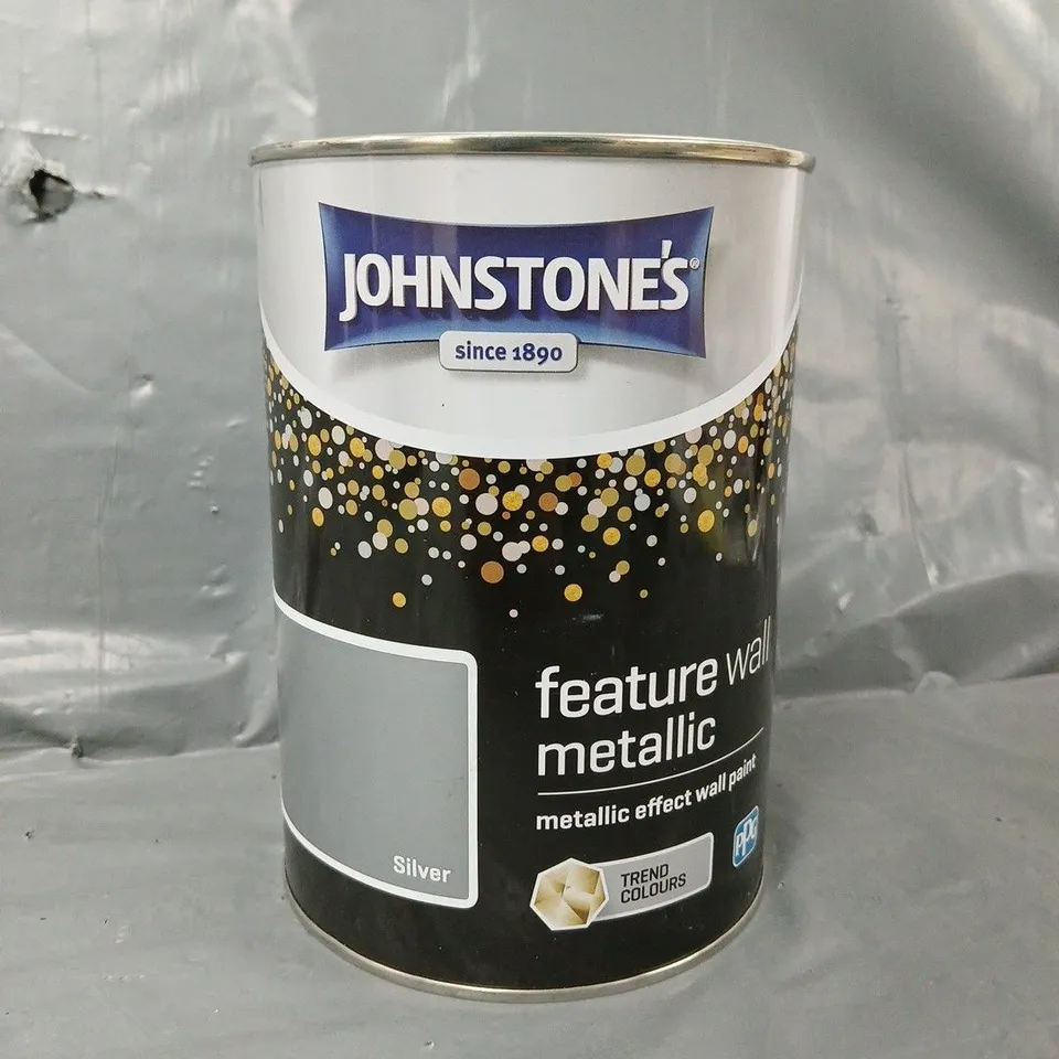 JOHNSTONES METALLIC EFFECT WALL PAINT IN SILVER (1.25L) - COLLECTION ONLY