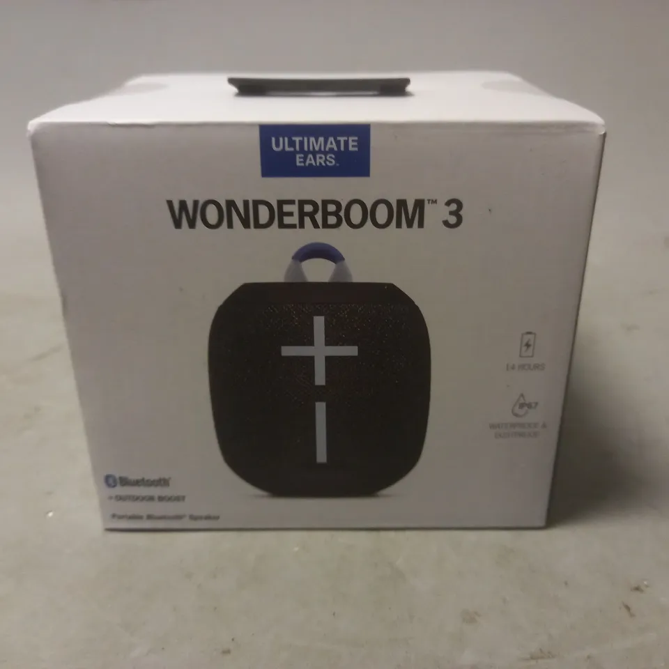 SEALED ULTIMATE EARS WONDERBOOM 3 PORTABLE BLUETOOTH SPEAKER