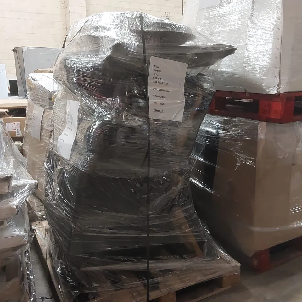 PALLET CONTAINING APPROXIMATELY 5x NISSAN DUKE NISMO RS CAR SEATS