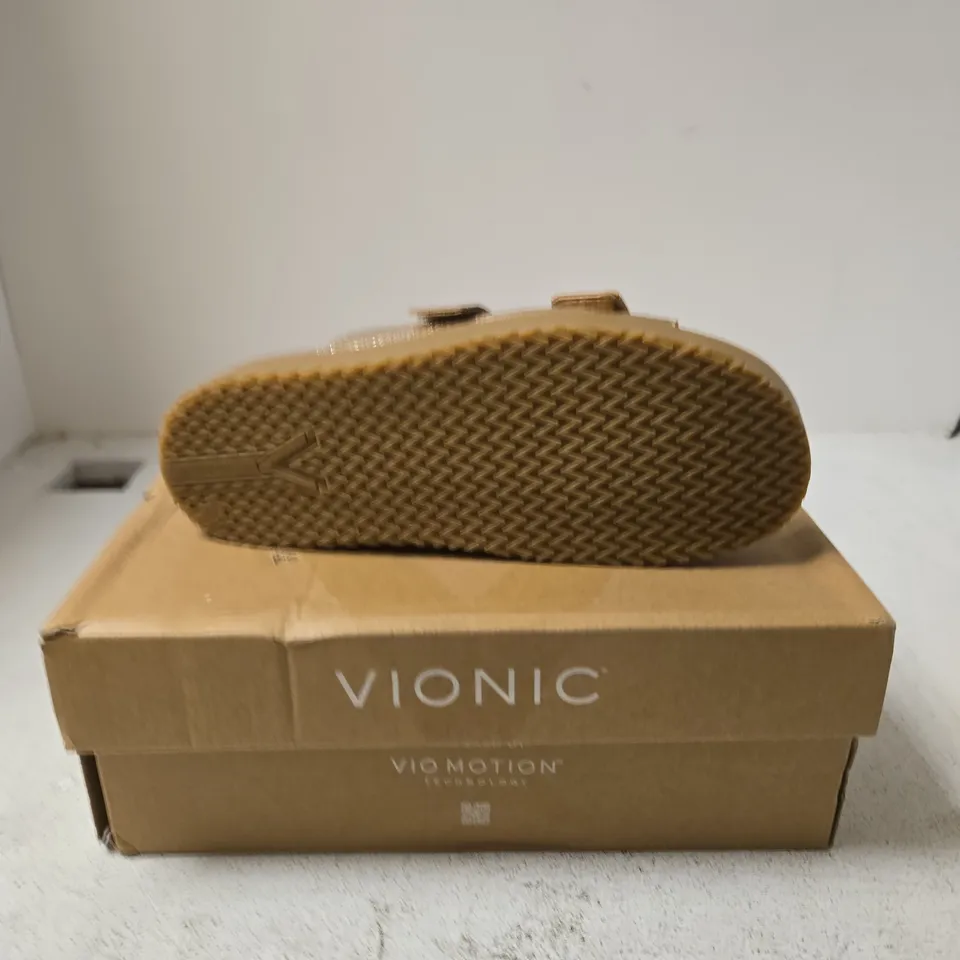 VIONIC RIVIERA BRONZE LEATHER SANDALS – WOMEN'S, UK 6