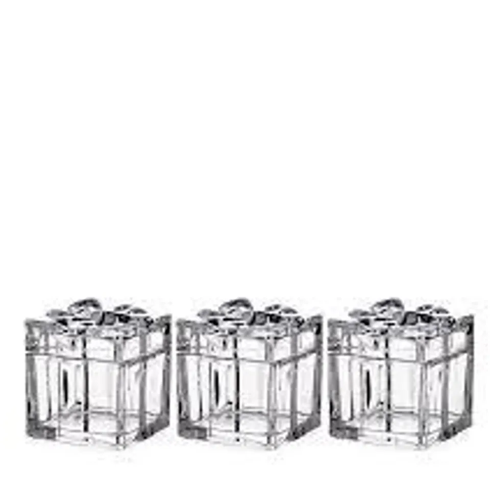 JULIEN MACDONALD SET OF 3 GLASS PRESENT TRINKET BOX