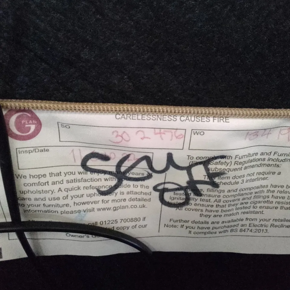 QUALITY DESIGNER G-PLAN KINGSBURY ELECTRIC RECLINER CHAIR - SHORE OATMEAL FABRIC 