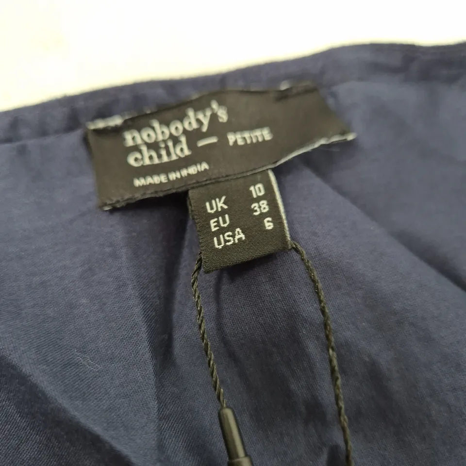 NOBODY'S CHILD PETITE CORA MINI DRESS – NAVY, UK 10 (EU 38, US 6)