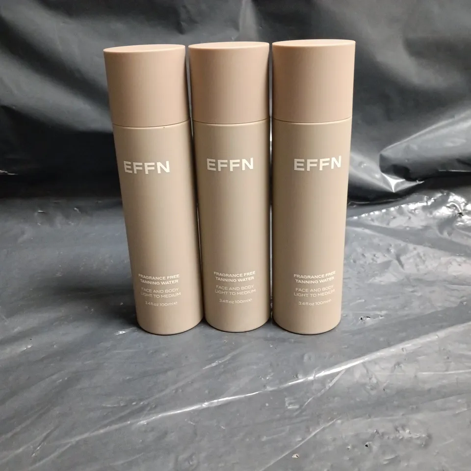 EFFN FRAGRANCE-FREE TANNING WATER – FACE & BODY, 100 ML X3 (PACK OF 3)