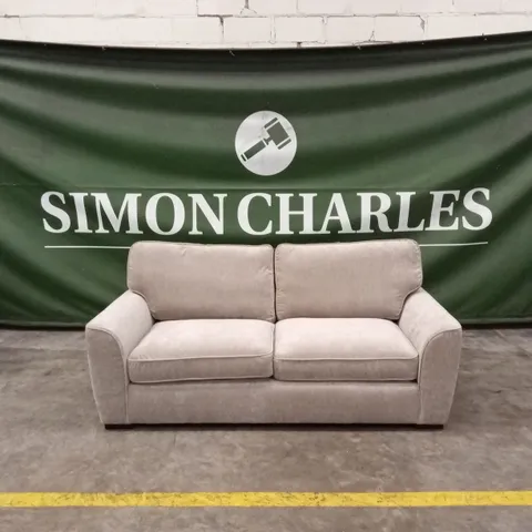 HARLOW 3 SEATER STANDARD BACK FABRIC SOFA - NATURAL