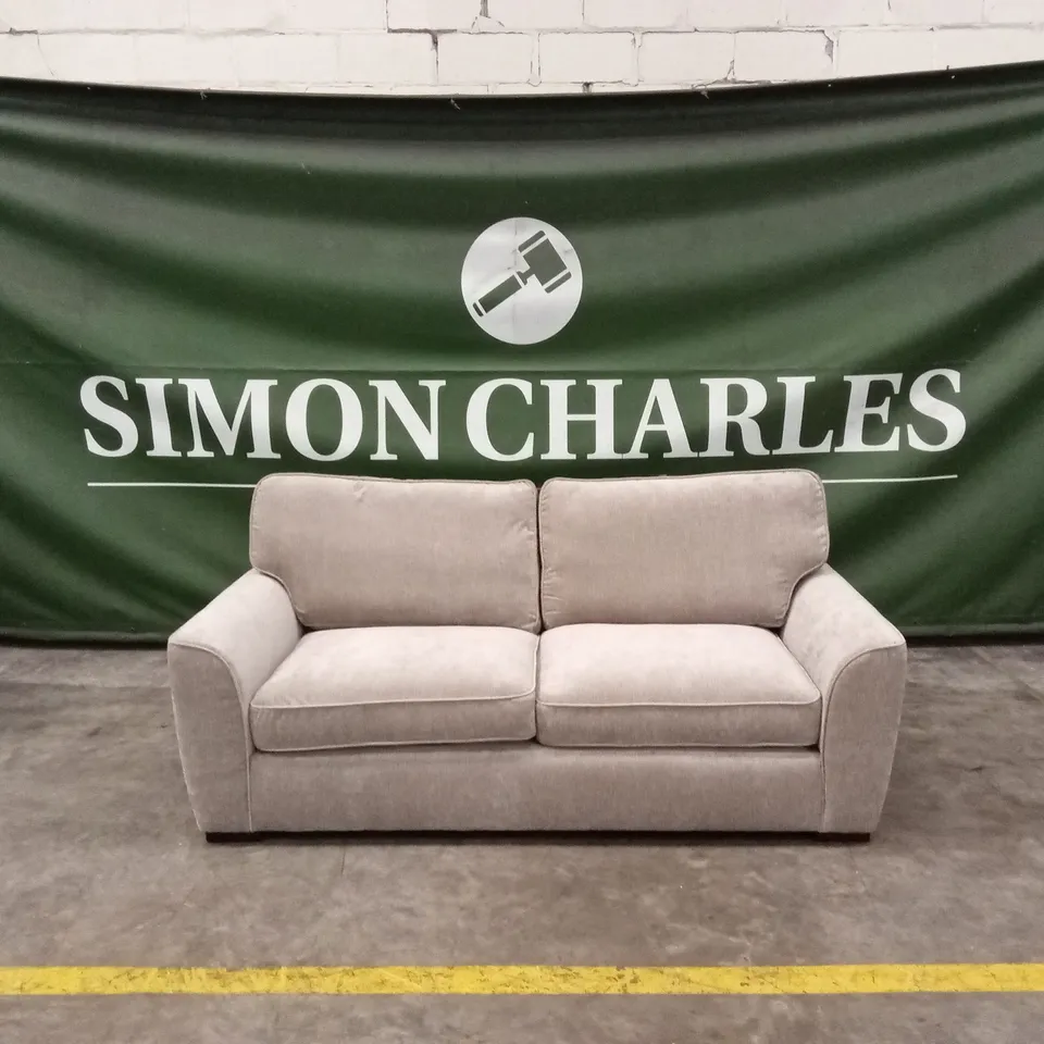 HARLOW 3 SEATER STANDARD BACK FABRIC SOFA - NATURAL RRP £649