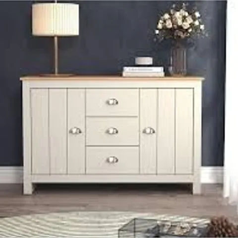 BOXED ATLANTA WIDE SIDEBOARD - LIGHT GREY/OAK (1 BOX)