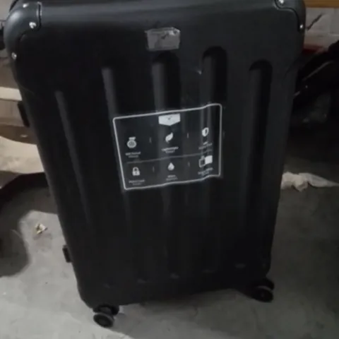 LUGG 3PCS SET SUITCASE LOCKABLE SYSTEM BLACK SUITCASES