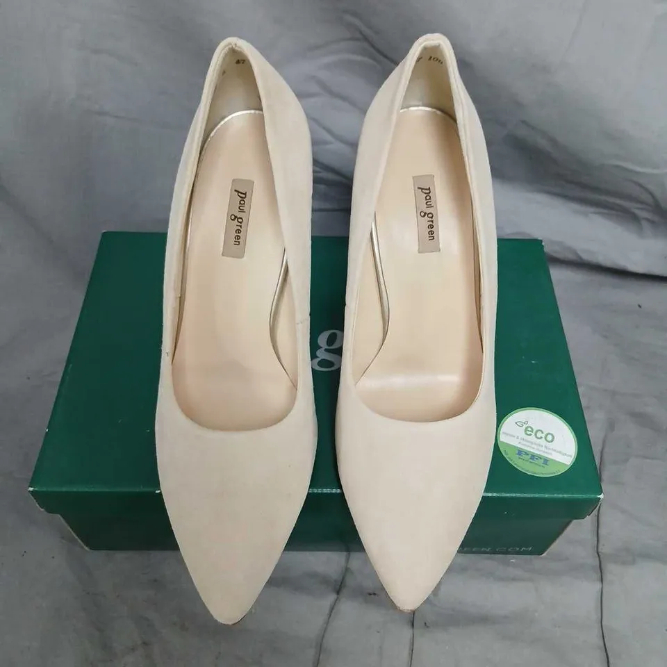 PAUL GREEN WOMEN'S CREAM PUMPS, UK SIZE 6 – DESIGNER SHOES (BOXED)