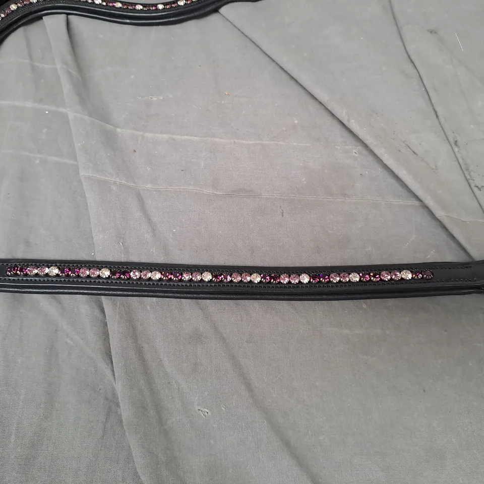 CAROUSEL EQUESTRIAN CRYSTAL LEATHER BROWBAND