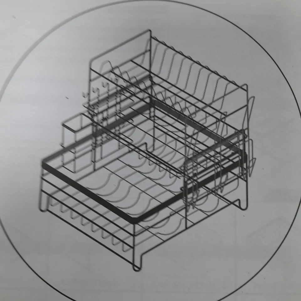 BOXED DISH DRYING RACK IN BLACK