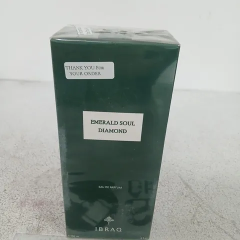 BOXED AND SEALED EMERALD SOULD DIAMOND IBRAQ EAU DE PARFUM 150ML