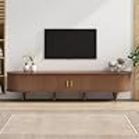 BOXED MERAX TV CABINET WOODEN TV MEDIA CONSOLE FOR 70 INCH TV