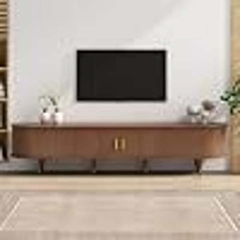 BOXED MERAX TV CABINET WOODEN TV MEDIA CONSOLE FOR 70 INCH TV