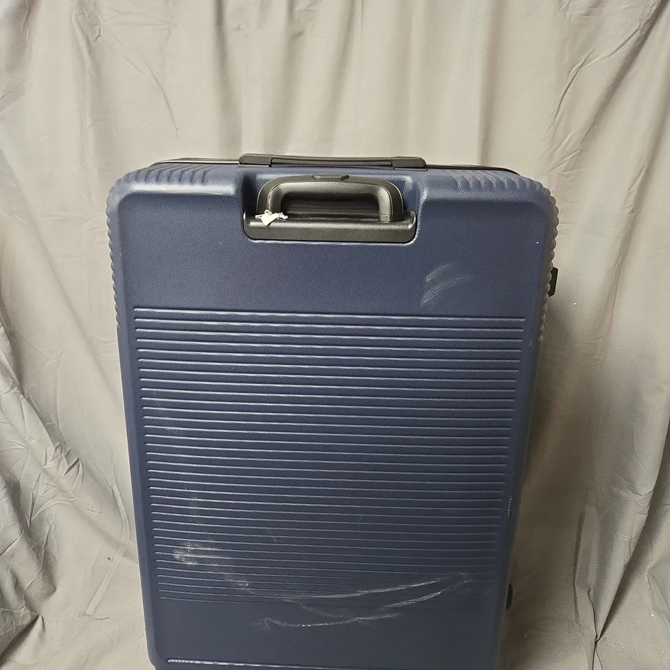 ROCK LUGGAGE LINCOLN NAVY LARGE SUITCASE - COLLECTION ONLY