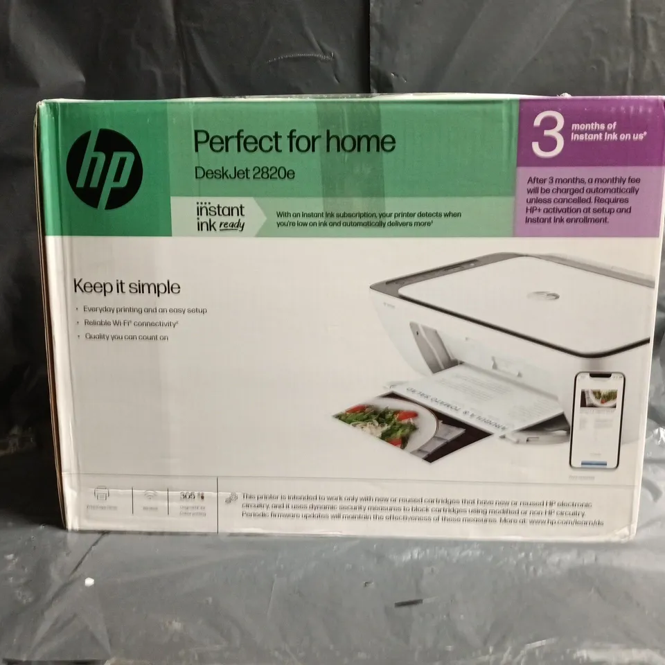 BOXED HP DESKJET 2820E PRINTER 