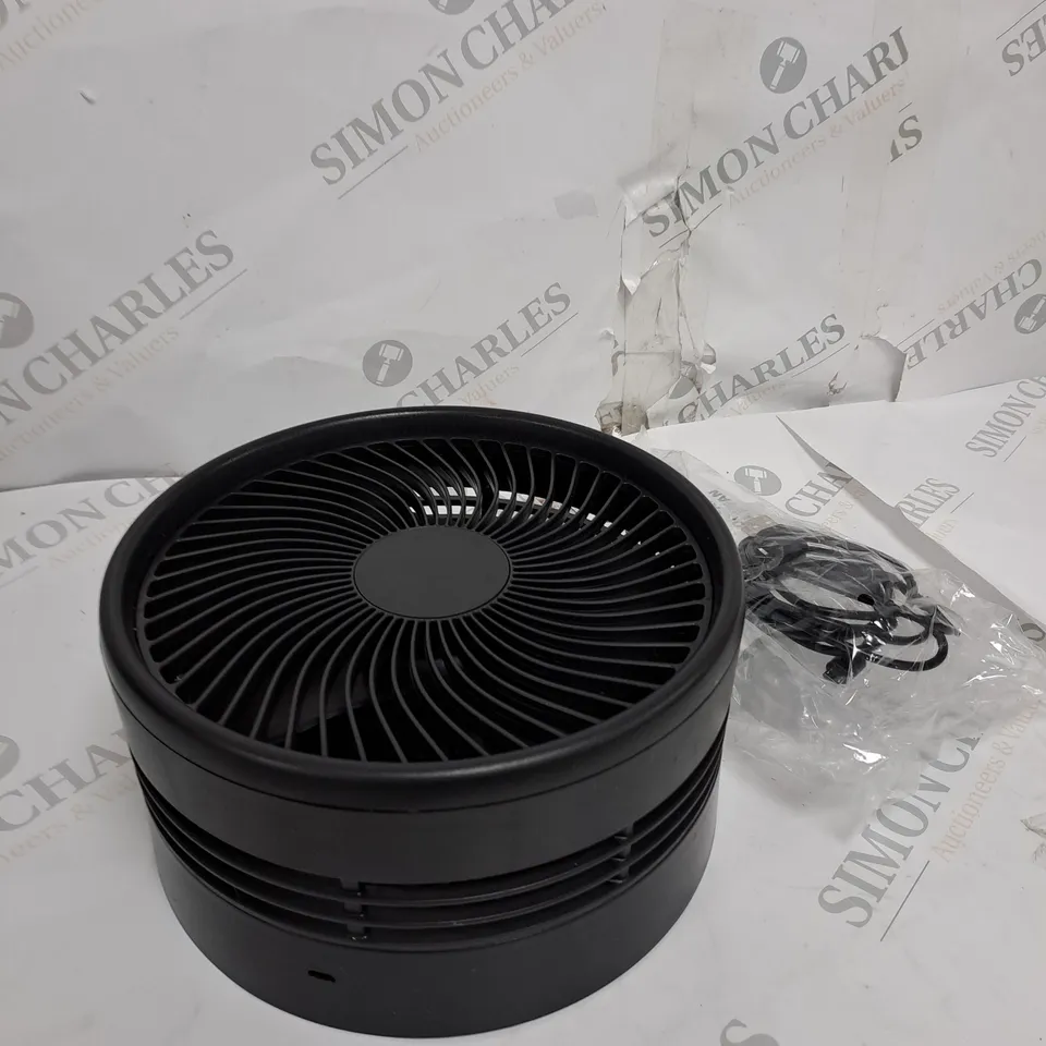 BELL & HOWELL RECHARGEABLE EXTENDABLE DESK & FLOOR FAN, BLACK