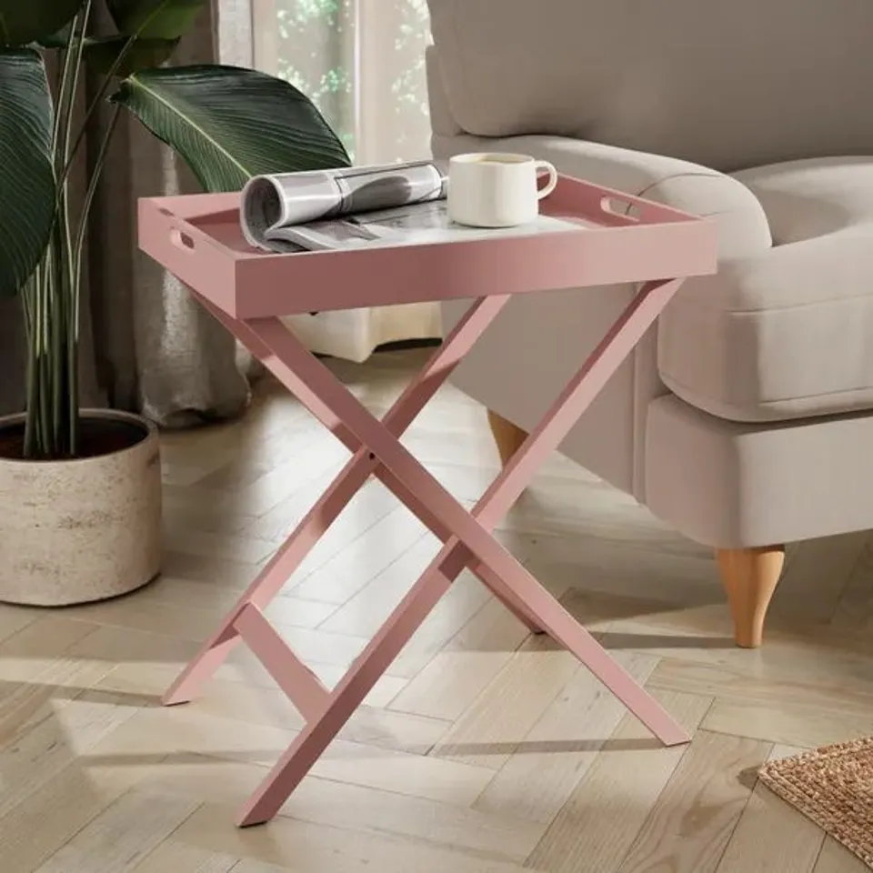BOXED FLOSSIE TRAY TABLE - BLUSH (1 BOX)