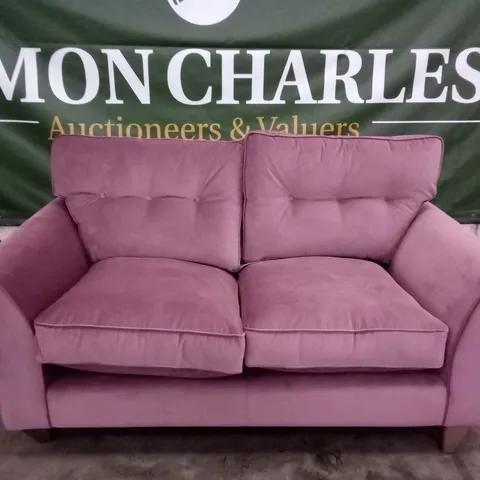 QUALITY THE LOUNGE CO DESIGNER MELODY 2.5 SEATER SOFA - PINK FABRIC