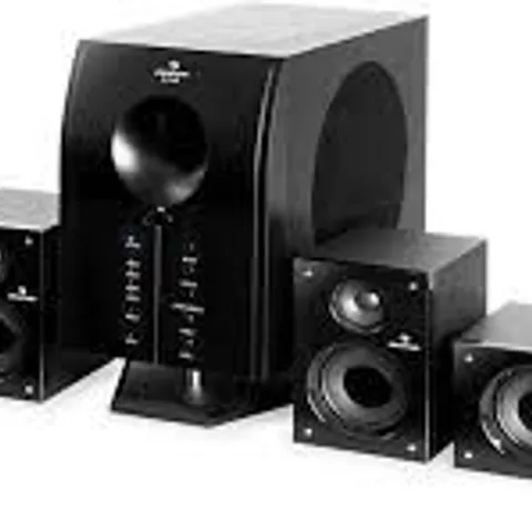 BOXED AUNA AREAL 525 10007842 SURROUND SOUND ACTIVE 5.1 SPEAKER SYSTEM - CHERRYWOOD 