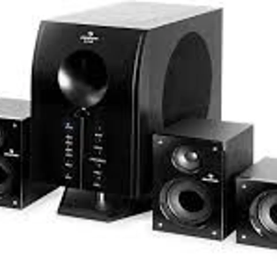 BOXED AUNA AREAL 525 10007842 SURROUND SOUND ACTIVE 5.1 SPEAKER SYSTEM - CHERRYWOOD 