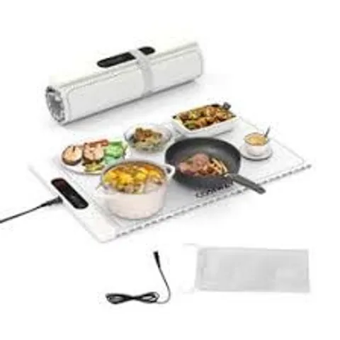 BOXED COSTWAY WHITE ROLLABLE FOOD WARMING MAT