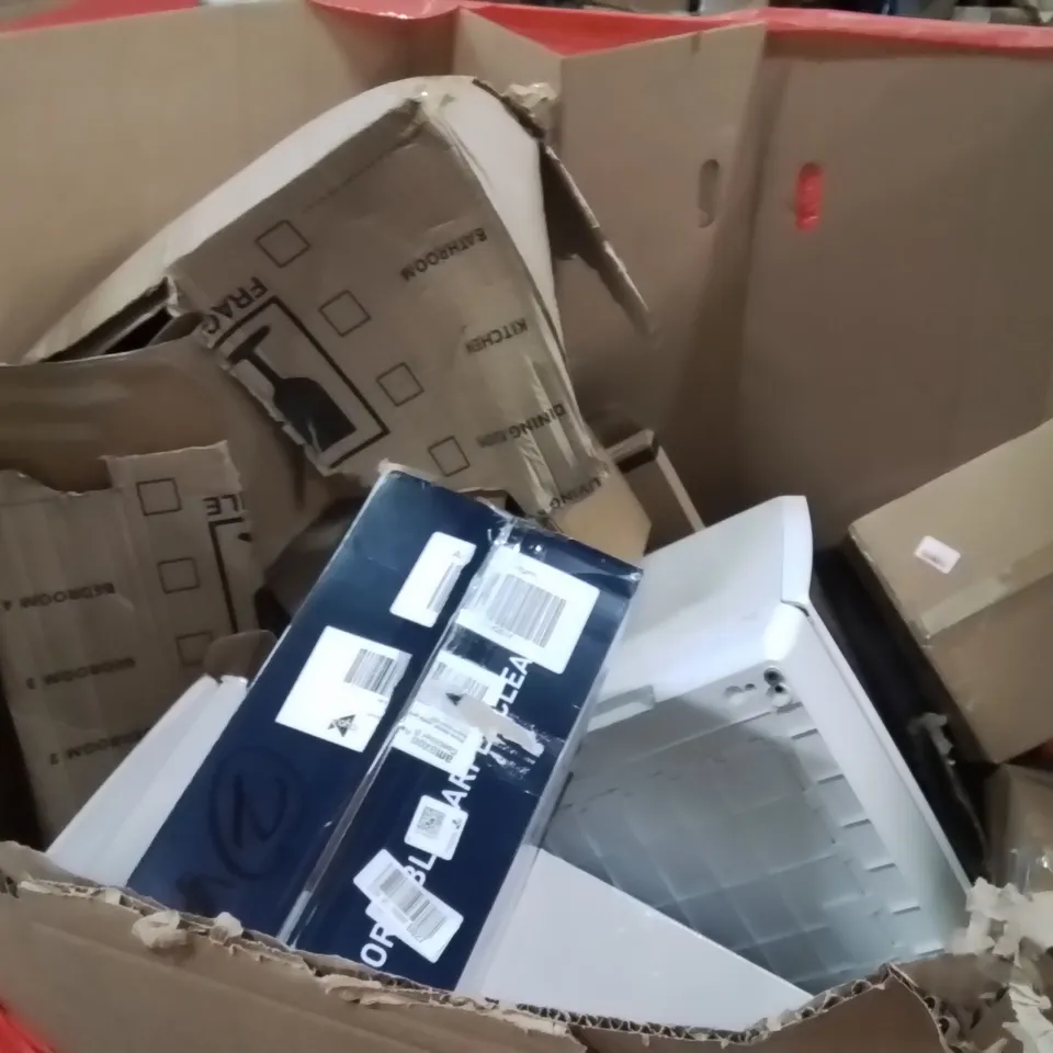 PALLET OF ASSORTED HOUSEHOLD GOODS AND PRODUCTS TO INCLUDE;AIR COOLER,SPOT WASH,CUSHION