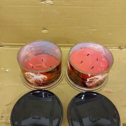 HOMEWORX BY HARRY SLATKIN & CO. SET OF 2 WICKED CHERRY 4 WICK CANDLES