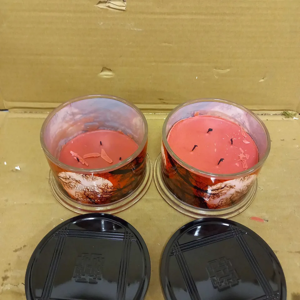 HOMEWORX BY HARRY SLATKIN & CO. SET OF 2 WICKED CHERRY 4 WICK CANDLES