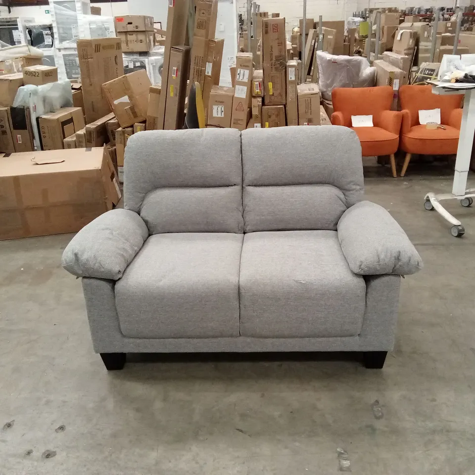 KENTON SMALL 2 SEATER SOFA, LIGHT GREY CLASSIC LINEN-WEAVE FABRIC