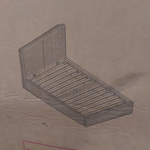 BOXED OTTOMAN BED FRAME - GREY (2 BOXES)