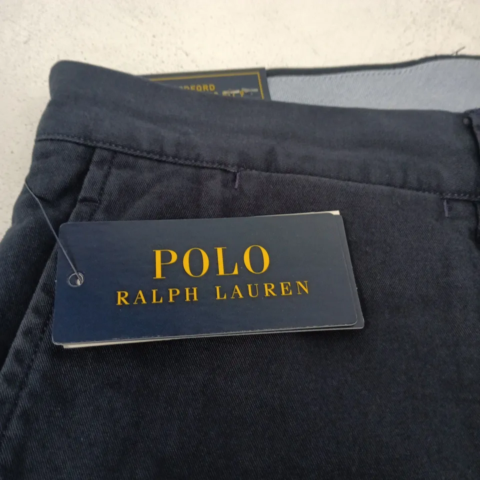 POLO RALPH LAUREN NAVY SHORTS – CLASSIC FIT BEDFORD, MEN'S, SIZE 50B