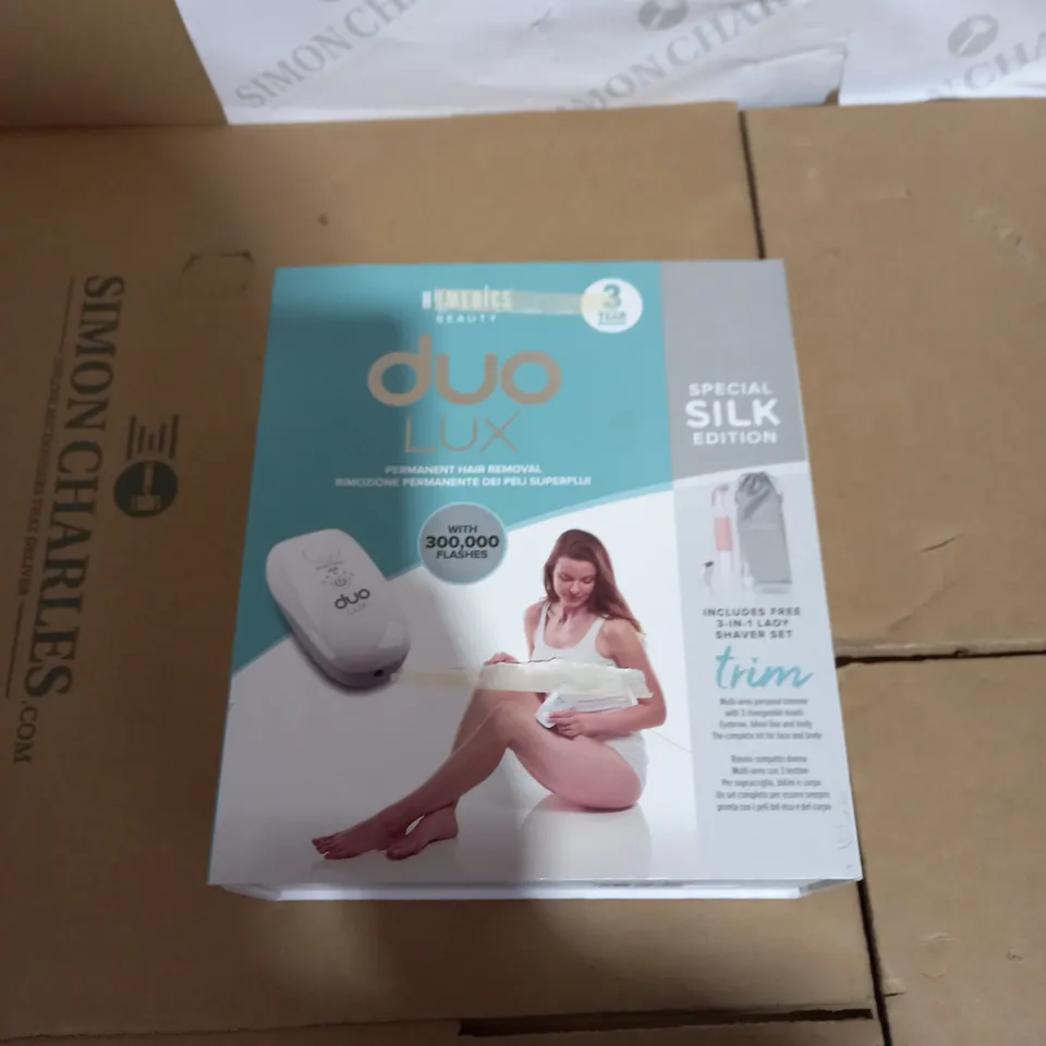 BOXED HOMEDICS DUO LUX PERMANENT HAIR REMOVAL SPECIAL SILK EDITION