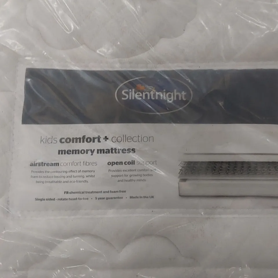 QUALITY BAGGED SILENTNIGHT KIDS COMFORT 90CM SINGLE MEMORY FOAM MATTRESS 