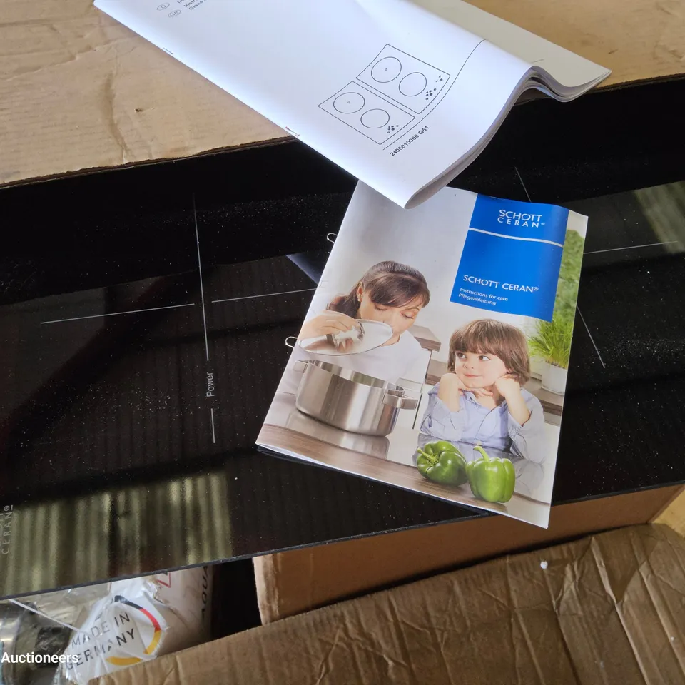 BOXED SCHOTT CERAN 2 ZONE GLASS CERAMIC INDUCTION HOB