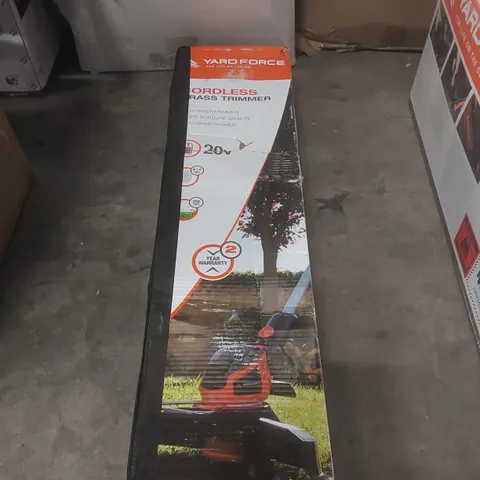 BOXED YARD FORCE CORDLESS GRASS TRIMMER